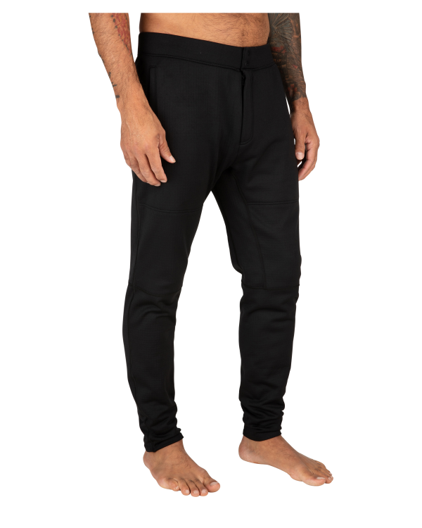 In stock Simms Thermal Pants, grid-fleece design, moisture-wicking and odor control.